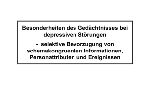 6. Gedächtnis bei depressiven Störungen