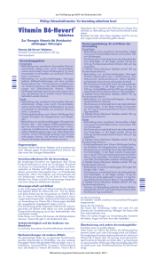 Zur Therapie Vitamin B6 (Pyridoxin)