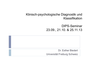 Klinisch-psychologische Diagnostik und Klassifikation DIPS