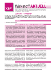 Verordnung: Duloxetin (Cymbalta®)