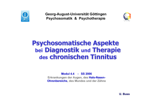 Psychosomatische Aspekte bei Diagnostik und Therapie des