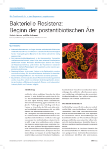 Bakterielle Resistenz: Beginn der postantibiotischen Ära