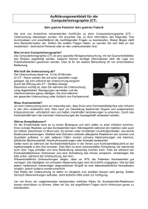 Aufklärungsmerkblatt für die Computertomographie (CT)
