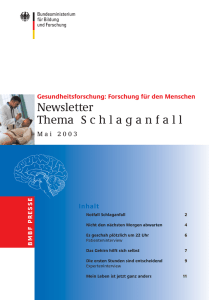 Schlaganfall - Gesundheitsforschung