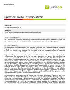Operation: Totale Thyreoidektomie