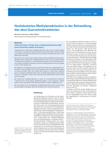 Hochdosiertes Methylprednisolon in der Behandlung des akut