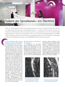 Tumore des Spinalkanals – ein Überblick