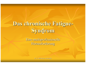 Das chronische Fatigue-Syndrom