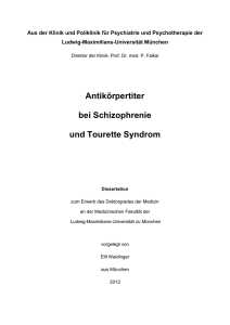 Antikörpertiter bei Schizophrenie und Tourette Syndrom