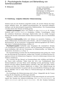 5 Psychologische Analyse und Behandlung von Schmerzzuständen