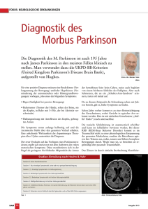 Diagnostik des Morbus Parkinson
