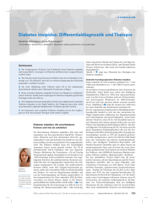 Diabetes insipidus: Differentialdiagnostik und Therapie