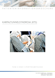 Karpaltunnelsyndrom (Kts) - Unfallchirurgie Innsbruck