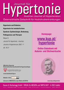 Hypertonie und Diabetes: Hypertonie bei metabolischem Syndrom