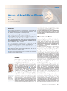 Warzen – klinische Bilder und Therapie