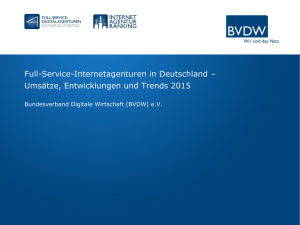 Full-Service-Internetagenturen in Deutschland – Umsätze
