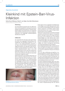 Kleinkind mit Epstein-Barr-Virus- Infektion