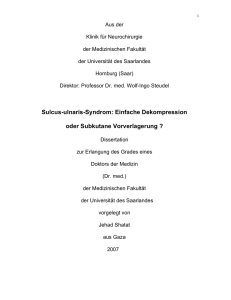 Sulcus-ulnaris-Syndrom: Einfache Dekompression oder