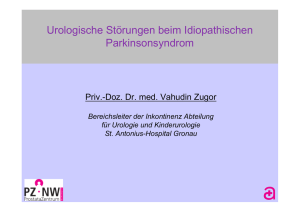 Urologische Störungen beim Idiopathischen Parkinsonsyndrom