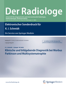 Elektronischer Sonderdruck für Klinische und bildgebende