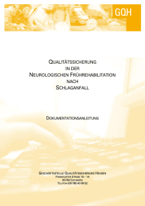 qualitätssicherung in der neurologischen frührehabilitation nach