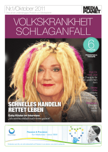 "Volkskrankheit Schlaganfall".