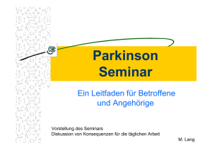 Seminarvorschau Parkinson