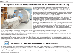 Neuigkeiten aus dem Röntgeninstitut Cham