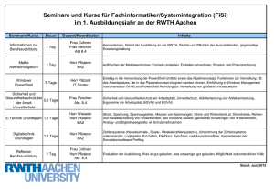 Seminare und Kurse für Fachinformatiker/Systemintegration (FiSi