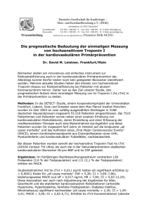 Die prognostische Bedeutung der einmaligen Messung von