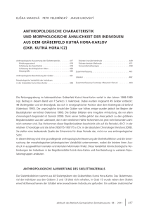 anthropologische charakteristik und morphologische ähnlichkeit der