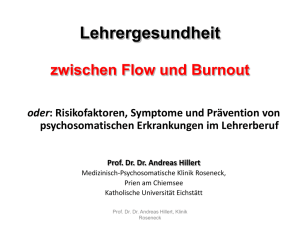 Lehrergesundheit - zwischen Flow & Burnout