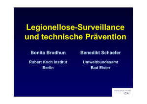 Präsentationen Legionellose-Surveillance und technische Prävention