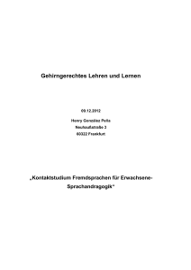 Gehirngerechtes Lehren und Lernen - Zentrum für wissenschaftliche