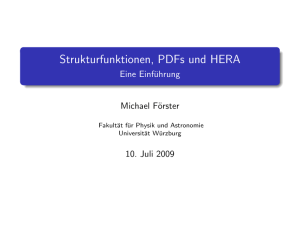 Strukturfunktionen, PDFs und HERA