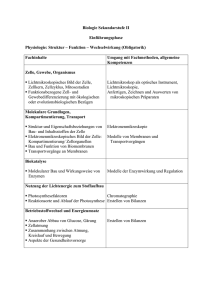Biologie Sekundarstufe II Einführungsphase Physiologie: Struktur