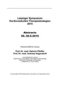 Leipziger Symposium Kardiovaskuläre Therapiestrategien 2015