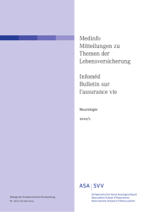 2010, Heft 1: Neurologie - Schweizerischer Versicherungsverband