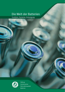 Broschüre: "Die Welt der Batterien