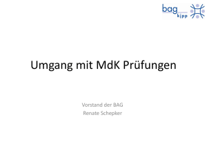 Umgang mit MdK Prüfungen