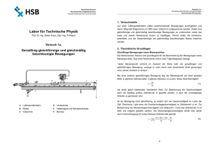 Gradlinig gleichförmige und gleichmäßig beschleunigte Bewegungen