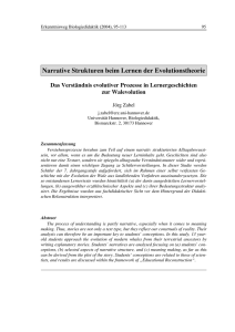 Zabel, J.: Narrative Strukturen beim Lernen der Evolutionstheorie