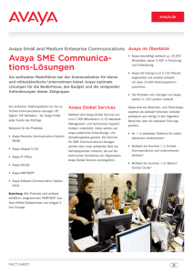 Avaya SME Communications-Lösungen