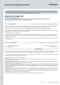 Wesentliche Anlegerinformationen Mayerhofer Strategie