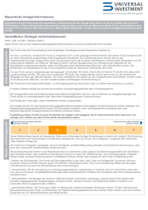 Wesentliche Anlegerinformationen HanseMerkur Strategie