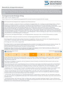 Wesentliche Anlegerinformationen Vermögensmandat Strategie
