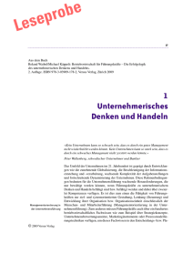 Unternehmerisches Denken und Handeln