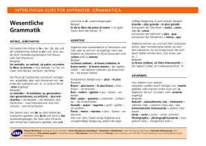 Wesentliche Grammatik - Union Mundial pro Interlingua