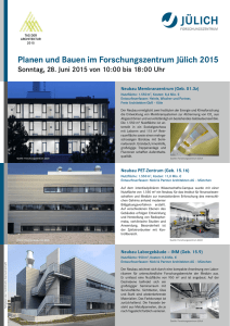 Planen und Bauen im Forschungszentrum Jülich 2015