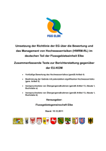 Umsetzung der EG-Hochwasserrichtlinie (HWRM-RL